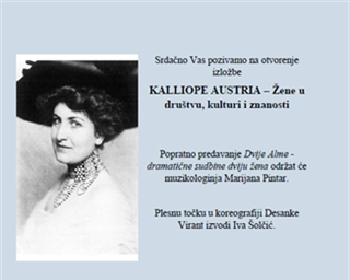 Pozivamo Vas na otvorenje izložbe "Kalliope Austria – Žene u društvu, kulturi i znanosti"